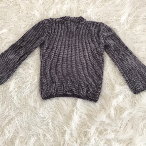 Grey Chenille Soft Bell Sleeve Sweater - Picture 4 of 4